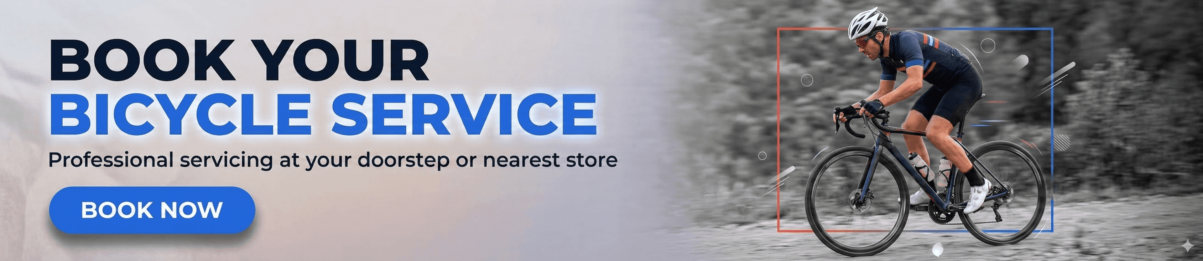 Book Bicycle Service Banner